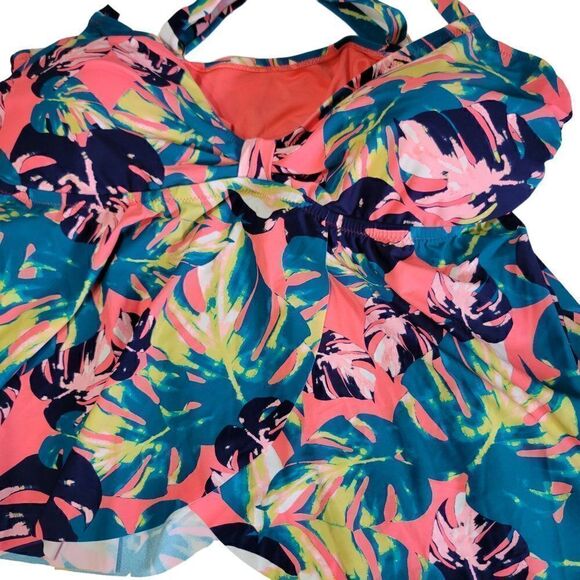 Raisins Curve Atlantic Tankini Swim Top Women Size 24W Multicolor Swimsuit NWT - Picture 9 of 13